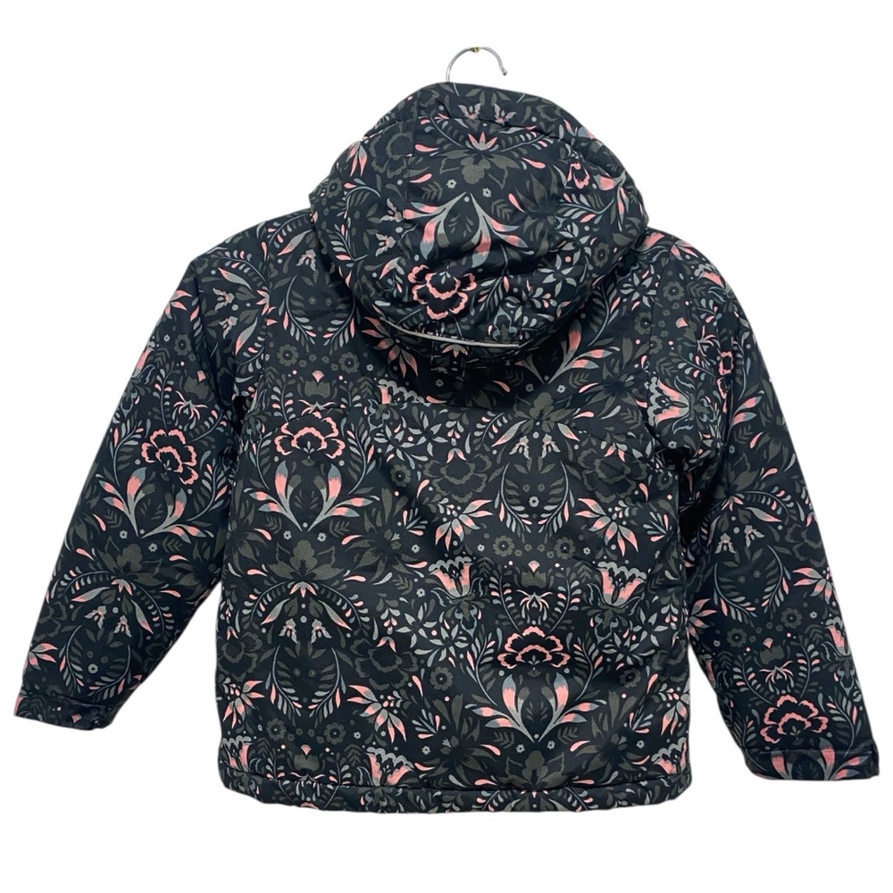 Columbia Grey Black Pink Floral Winter Ski Jacket - New - Toddler Girl XS - Picture 3 of 8